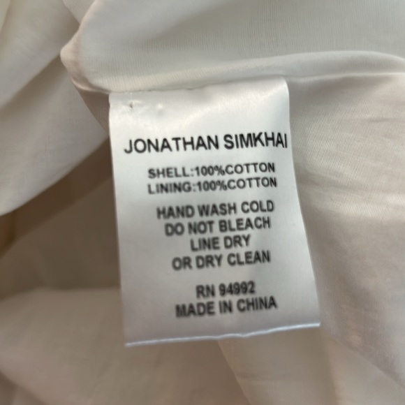 Jonathan Simkhai White Cotton Lou Puff Sleeve Midi Dress - Picture 7 of 7